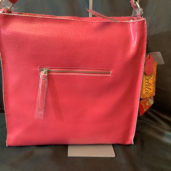 Delila Leather Pink Embroidered Messenger bag tote Montana West western - Picture 8 of 16